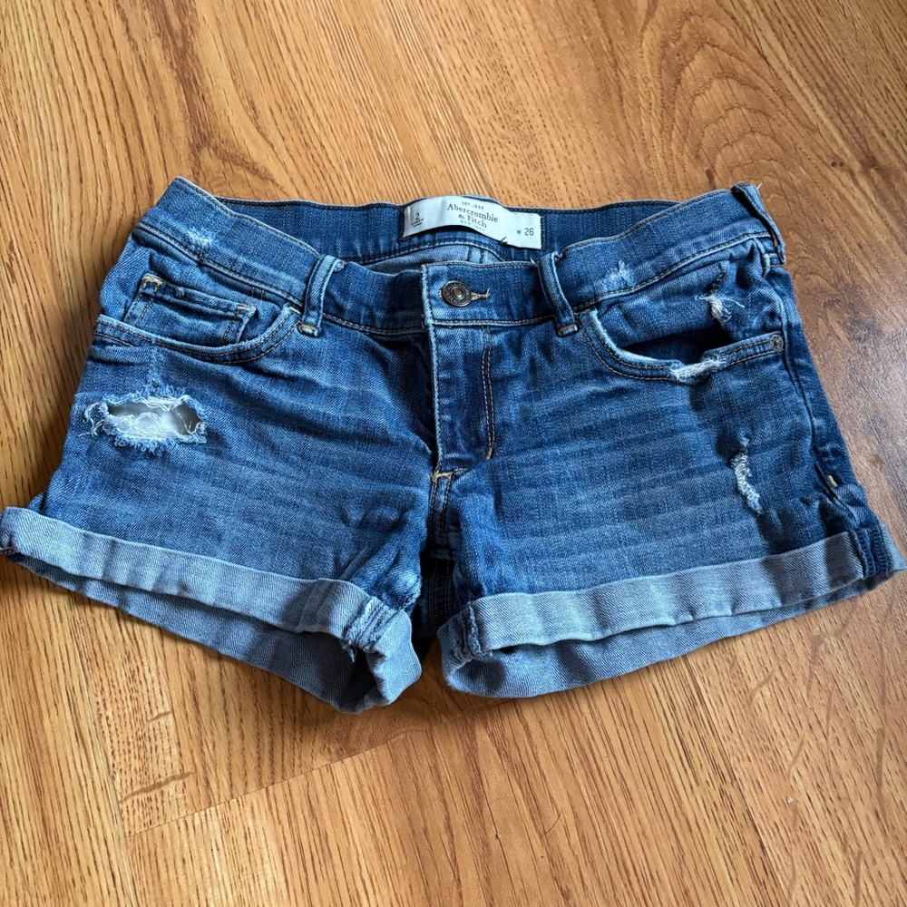 Abercrombie and Fitch Distressed Jean Shorts 2